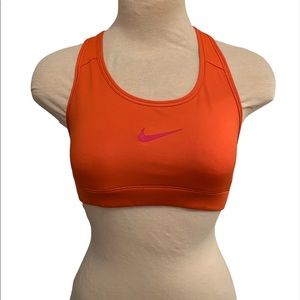 Orange Nike Pro Sports Bra Dri-fit Size Small